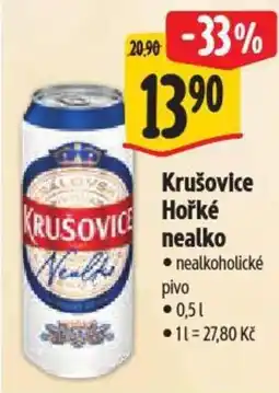 Albert Krušovice Hořké nealko nabídka