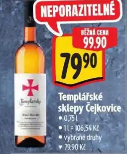 Albert Templářské sklepy Čejkovice nabídka