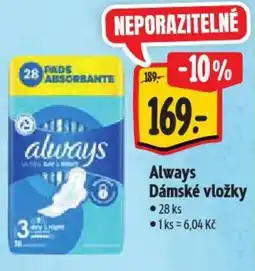 Albert Always Dámské vložky nabídka
