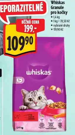 Albert Whiskas Granule pro kočky nabídka