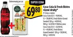 Albert Coca-Cola & Fresh Bistro nabídka