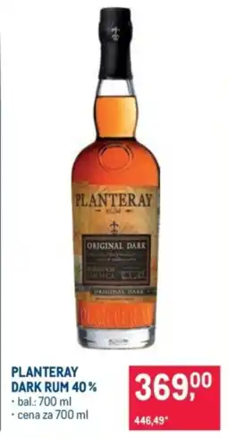 Makro Planteray dark rum 40% nabídka