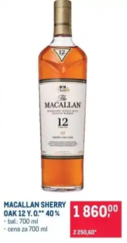 Makro Macallan sherry oak 12 Y.O 40% nabídka