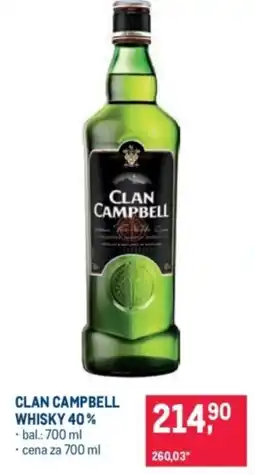 Makro Clan campbell whisky 40% nabídka