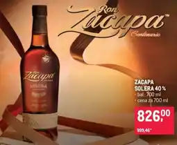 Makro Zacapa solera 40% nabídka