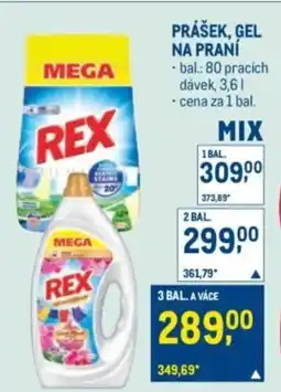 Makro REX Prášek, gel na praní nabídka