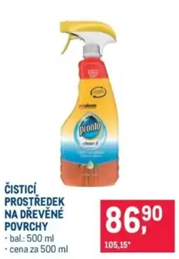 Makro Pronto Čisticí prostředek na dřevěné povrchy nabídka