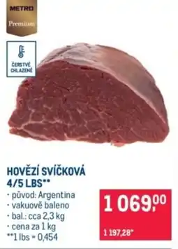Makro Hovězí svíčková 4/5 lbs nabídka