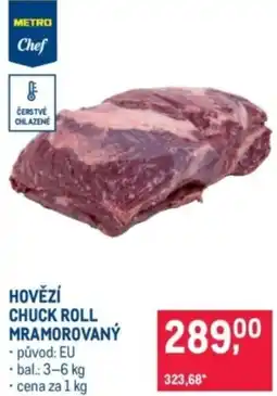 Makro Hovězí chuck roll mramorovaný nabídka