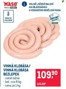Makro Vinná klobása/ vinná klobása bezlepek nabídka