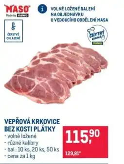 Makro Vepřová krkovice bez kosti plátky nabídka