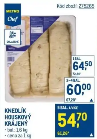 Makro Knedlík houskový krájený nabídka
