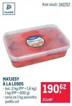 Makro Matjesy à la losos nabídka