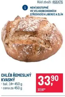 Makro Chléb řemeslný kvasný nabídka