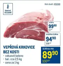 Makro Vepřová krkovice bez kosti nabídka