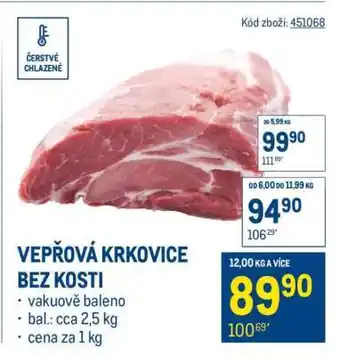 Vepřová krkovice bez kosti