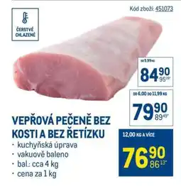 Makro Vepřová pečeně bez kosti a bez řetízku nabídka