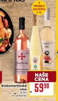 Billa Svatomartinské víno nabídka