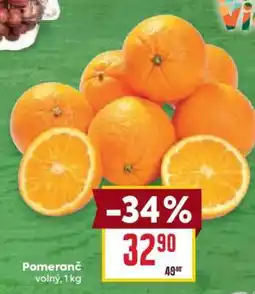 Billa Pomeranč volný, 1 kg nabídka