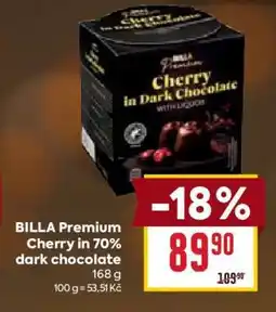 Billa BILLA Premium Cherry in 70% dark chocolate nabídka