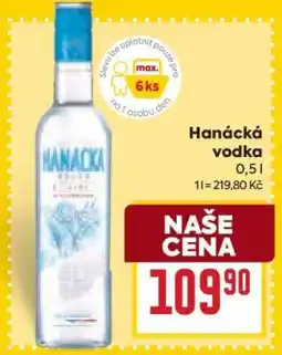 Billa Hanácká Vodka nabídka
