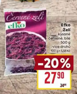 Billa Efko Zelí nabídka