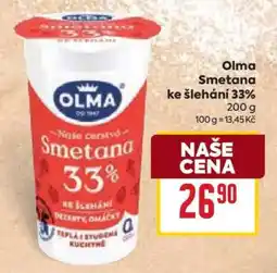Billa Olma Smetana ke šlehání 33% nabídka