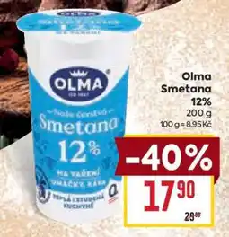 Billa Olma Smetana 12% nabídka