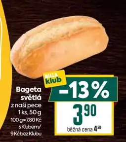 Billa Bageta světlá nabídka