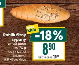 Billa Rohlík žitný sypaný nabídka