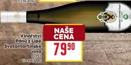 Billa Vinařství Pánů z Lipé Svatomartinské víno nabídka