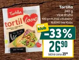 Billa Tortilla nabídka