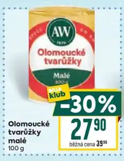 Billa Olomoucké tvarůžky – malé nabídka