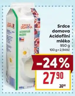 Billa Srdce domova Acidofilní mléko nabídka