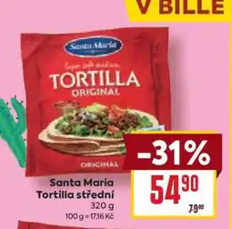 Billa Santa Maria Tortilla střední nabídka