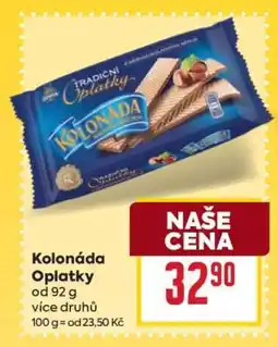 Billa Kolonáda oplatky nabídka