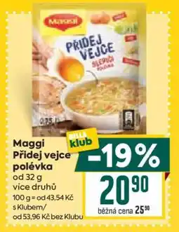 Billa Maggi Přidej vejce polévka nabídka