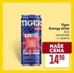 Billa Tiger Energy drink nabídka
