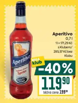 Billa Aperitivo nabídka