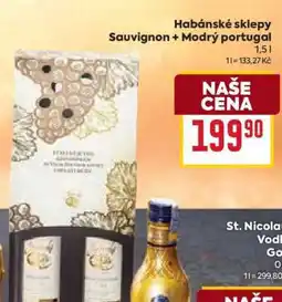 Billa Habánské sklepy Sauvignon + Modrý portugal nabídka
