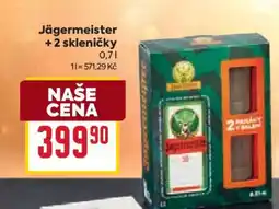 Billa Jägermeister + 2 skleničky nabídka
