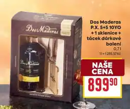Billa Dos Maderas P.X. 5+5 10YO + 1 sklenice + tácek dárkové balení nabídka