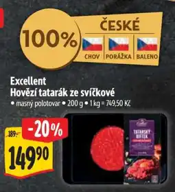 Albert Excellent Hovězí tatarák ze svíčkové nabídka