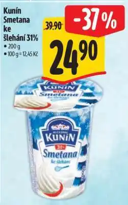 Albert KUNÍN SMETANA KE ŠLEHÁNÍ 31 % nabídka