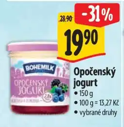Albert Opočenský jogurt nabídka