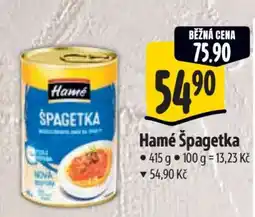 Albert Hamé Špagetka nabídka