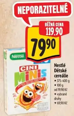 Albert Nestlé Dětské cereálie nabídka