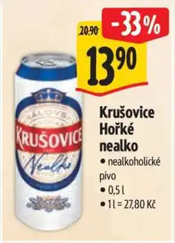 Albert Krušovice Hořké nealko nabídka