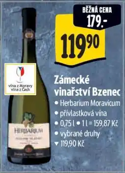 Albert Zámecké vinařství Bzenec nabídka