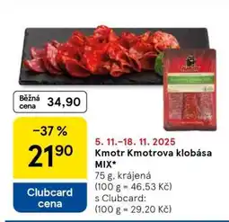 Tesco Kmotr Kmotrova klobása mix nabídka